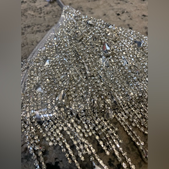 Rhinestone fringe top with Rhinestone fringe shorts. - Picture 3 of 12